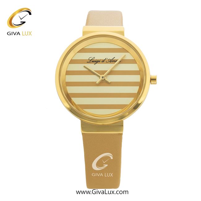 ساعت مچی اورجینال زنانه LdA طلایی | عسلی| طلایی| کد رفرنس 2187